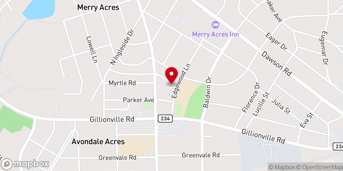 Map showing location of St Teresa Parish Activity Center