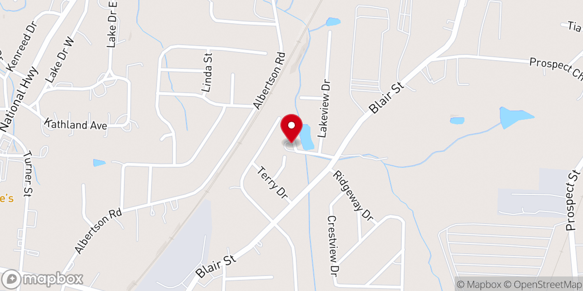 Map showing location of Promise Baptist Church