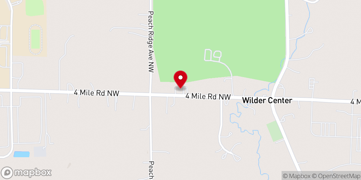Map showing location of Trinity Congregational Church