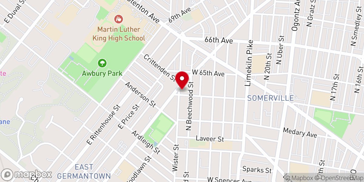 Map showing location of United Fellowship Church of God of Prophecy
