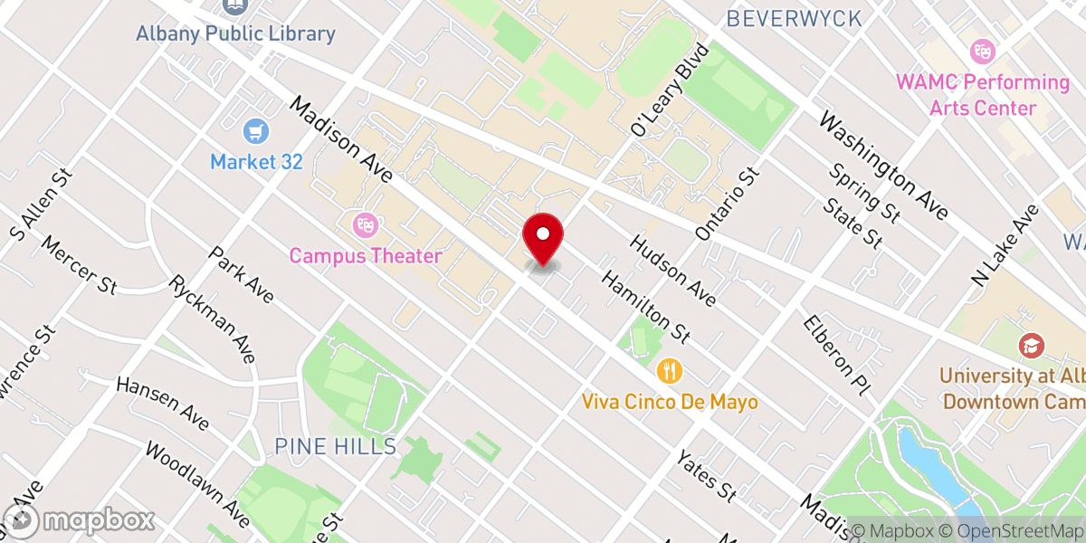 Map showing location of Albany Chin Christian Church