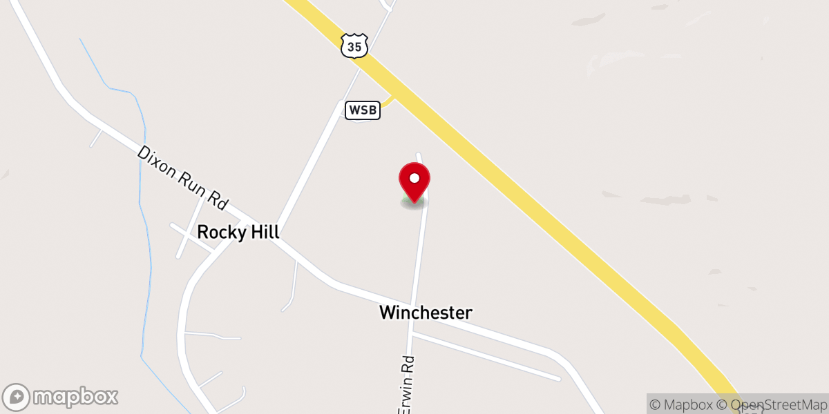Map showing location of Winchester Methodist Church