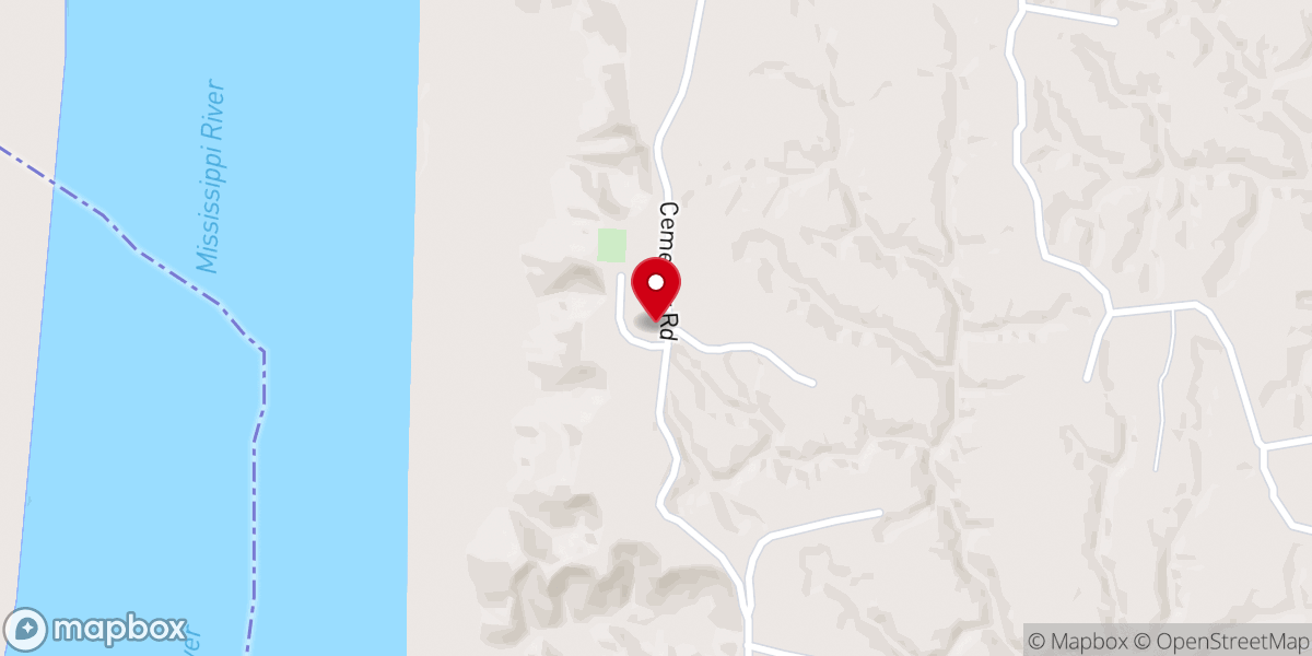 Map showing location of Clermont Church