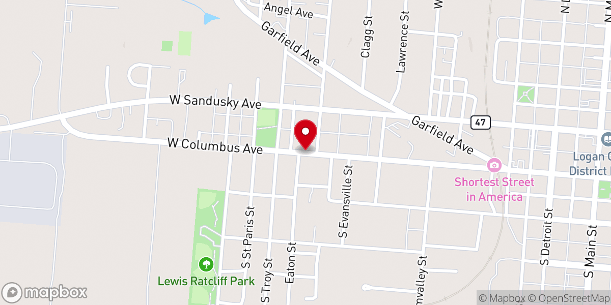 Map showing location of First Friends Church