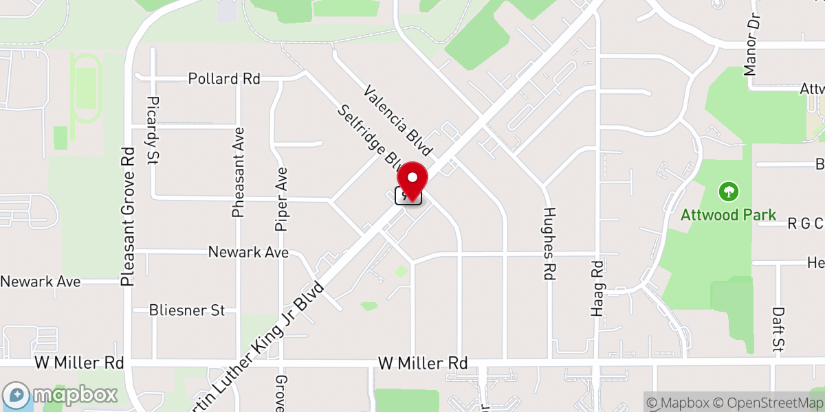 Map showing location of Maple Grove Baptist Church