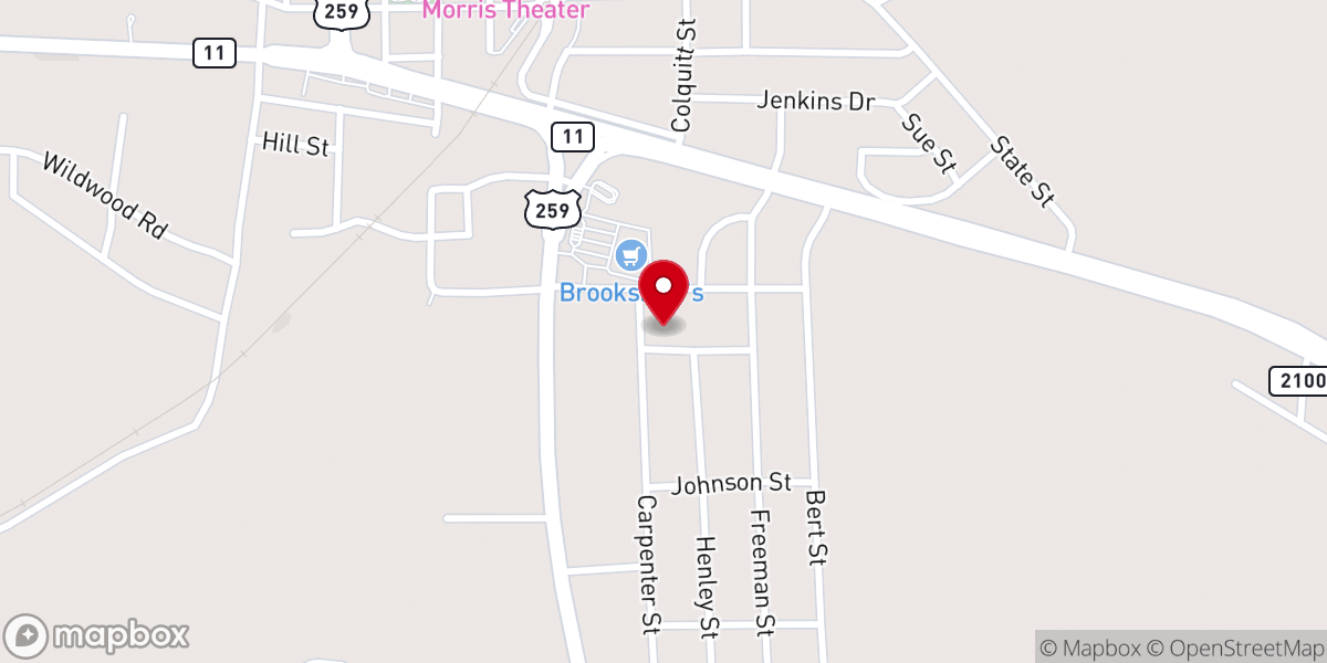 Map showing location of Iglesia Nueva Esperanza