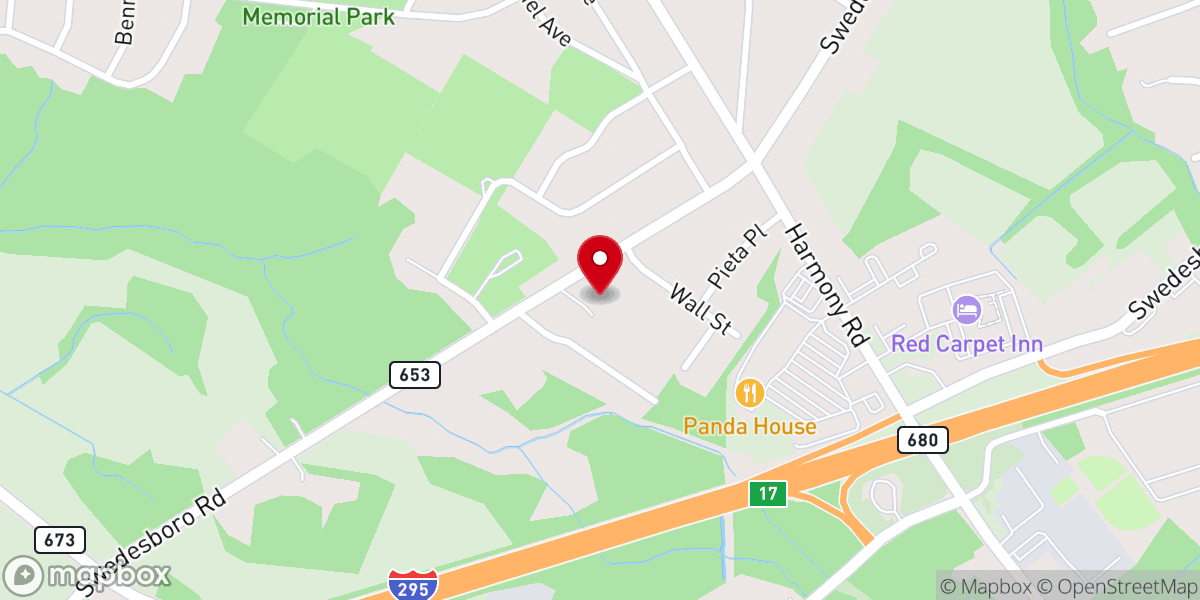 Map showing location of New Life Bible Fellowship NJ