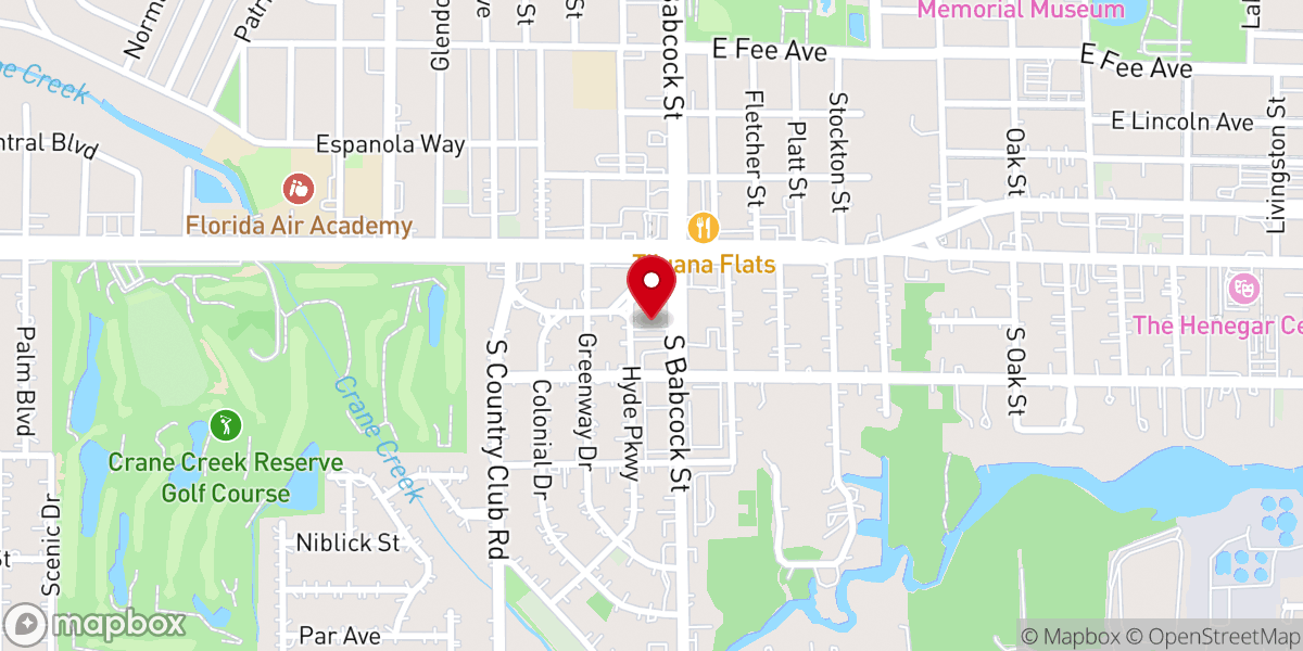 Map showing location of First Christian Church