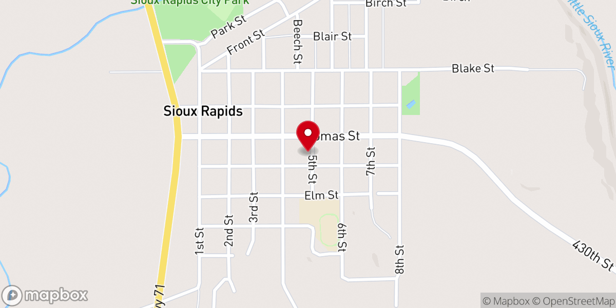 Map showing location of Faith Lutheran Church
