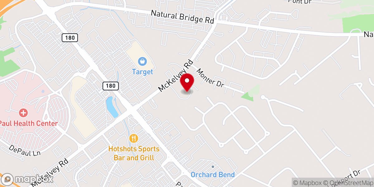 Map showing location of Arlington United Methodist Church