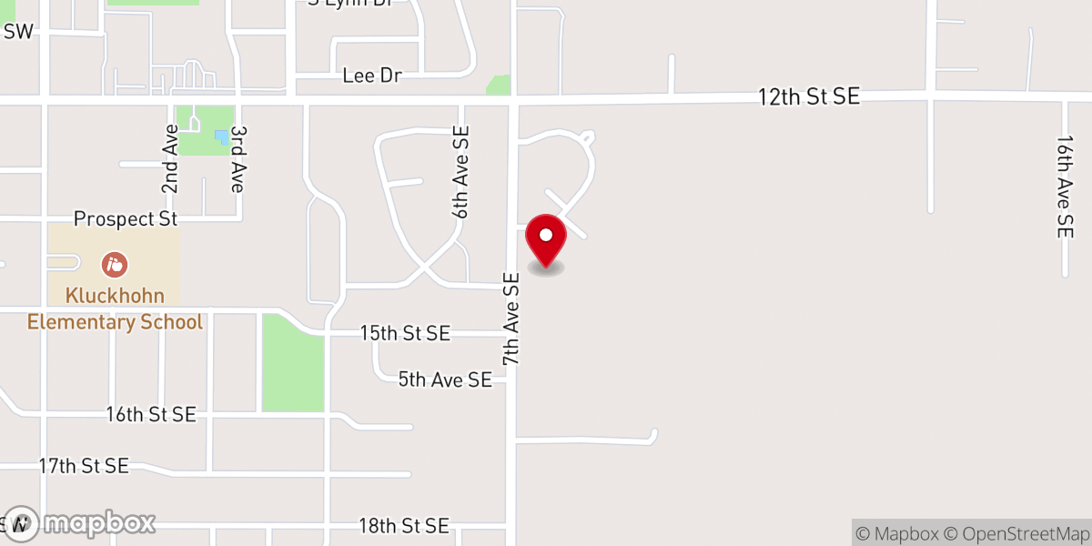 Map showing location of Grace Lutheran Church