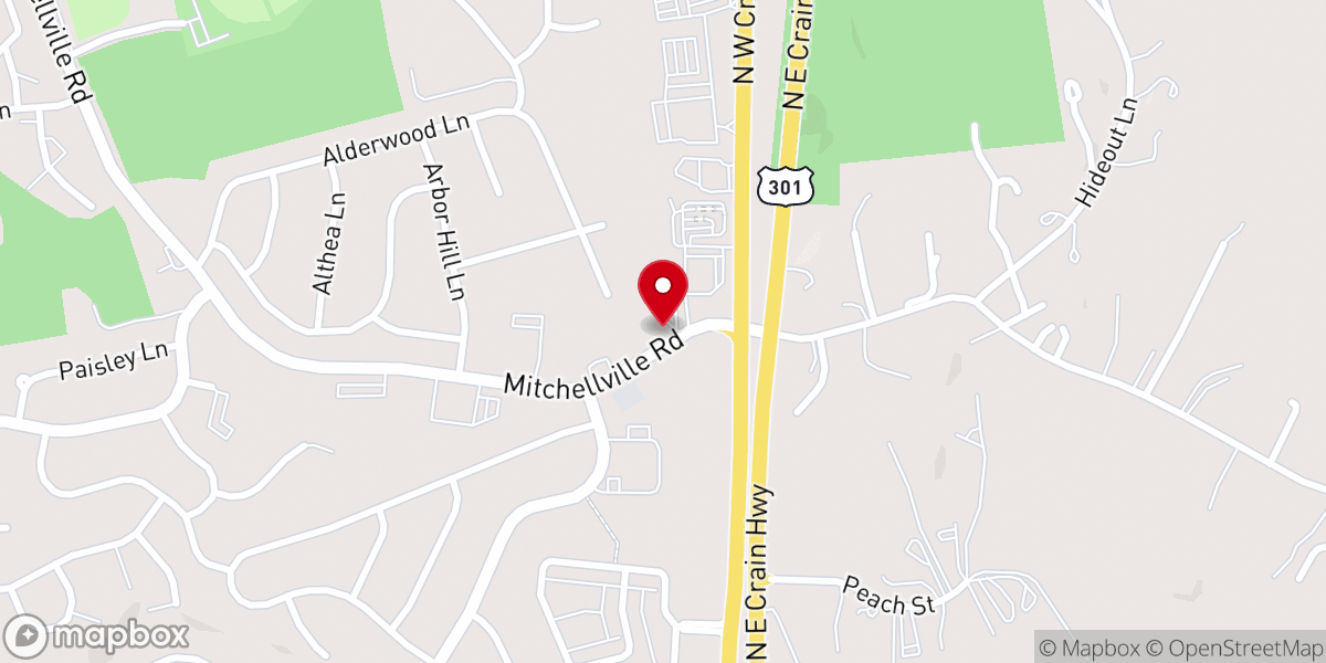 Map showing location of Carrol Chapel
