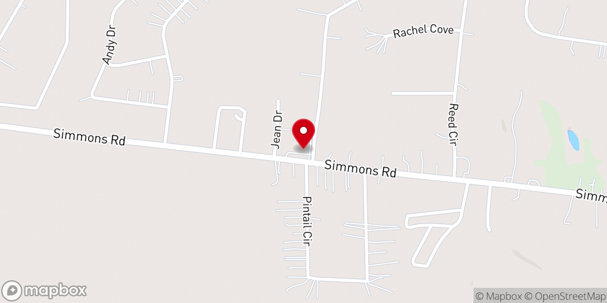 Map showing location of Faith Baptist Church of Tipton County