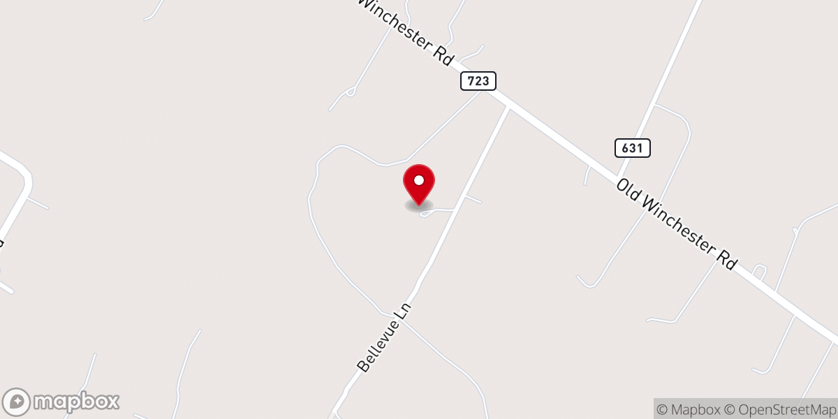 Map showing location of Shenandoah Mountain Anglican Chapel