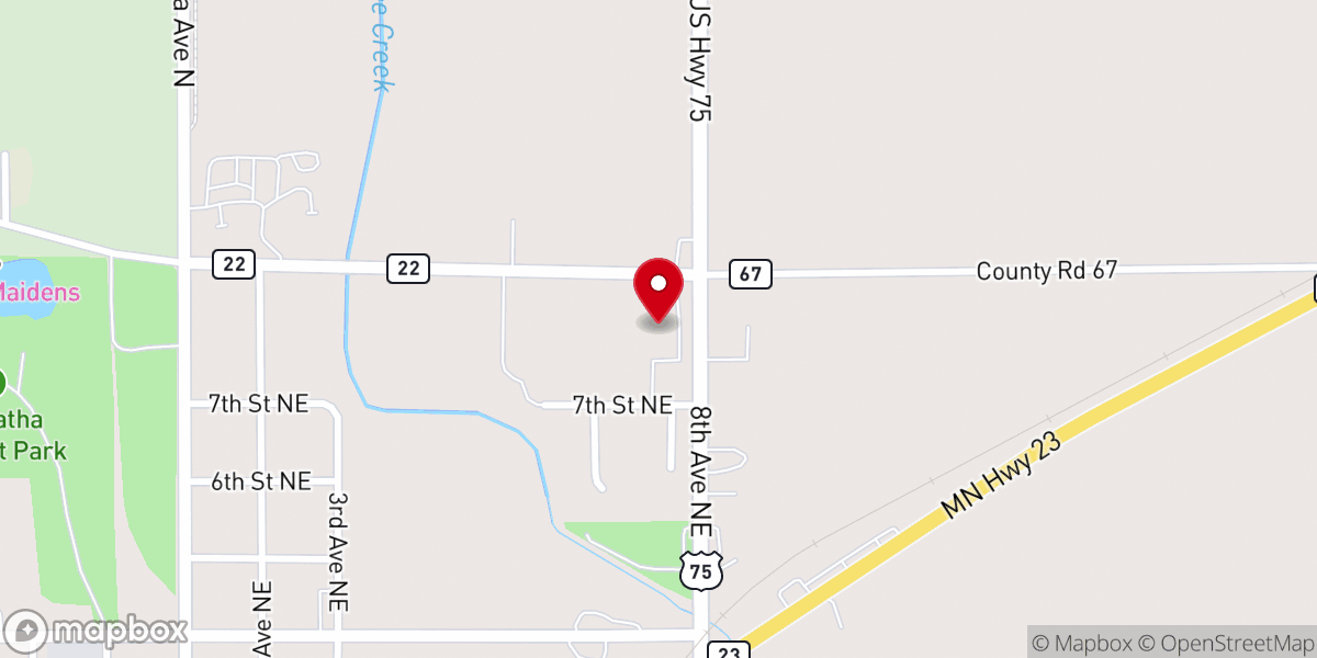 Map showing location of Christ the King Lutheran Church