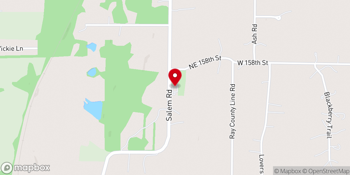 Map showing location of Salem Christian Union Church