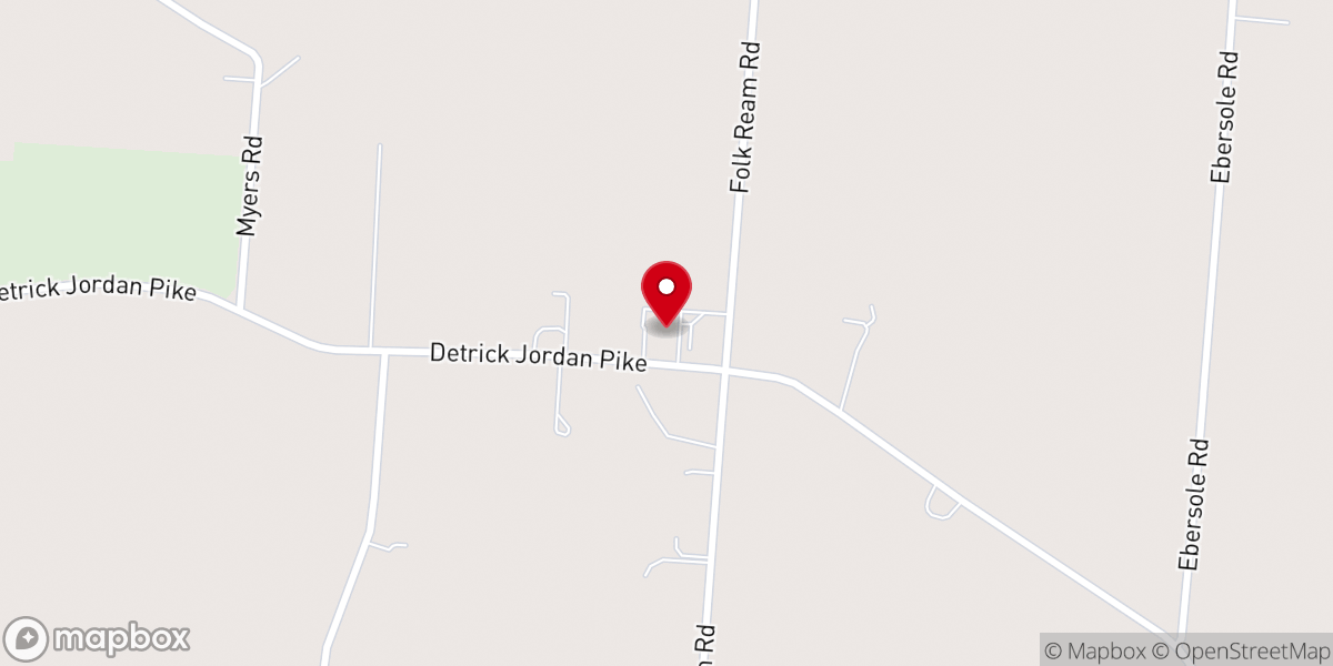 Map showing location of Donnels Creek Church of the Brethren