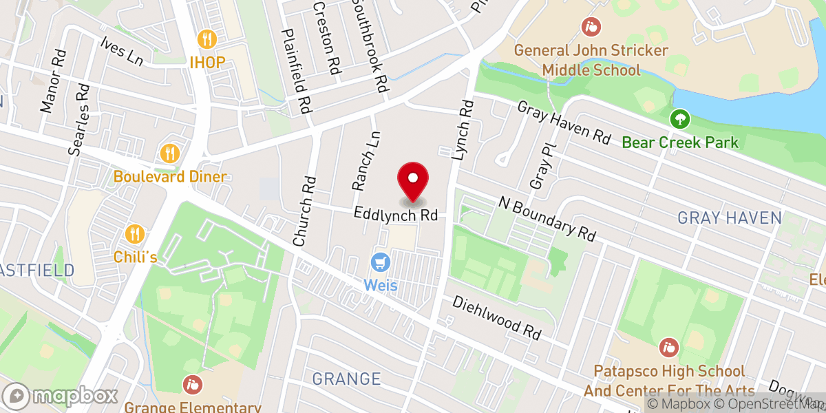 Map showing location of Kingdom Hall of Jehovah's Witnesses