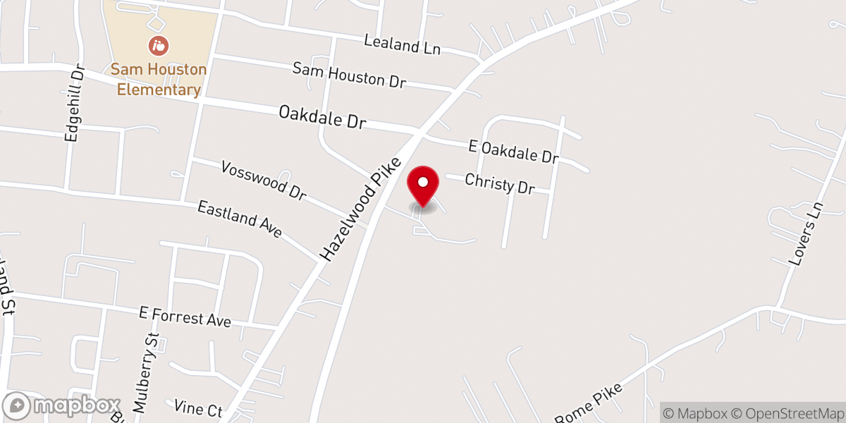 Map showing location of Ministry Center Church of God