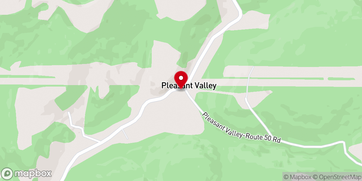Map showing location of Pleasant Valley Church