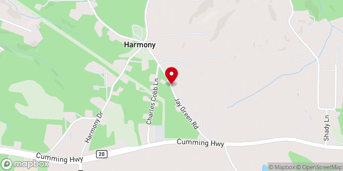 Map showing location of Buffington Church