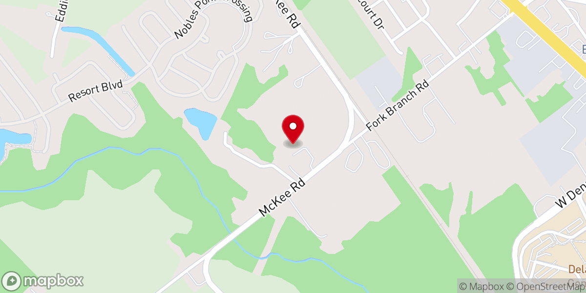 Map showing location of Dover Korean Baptist Church