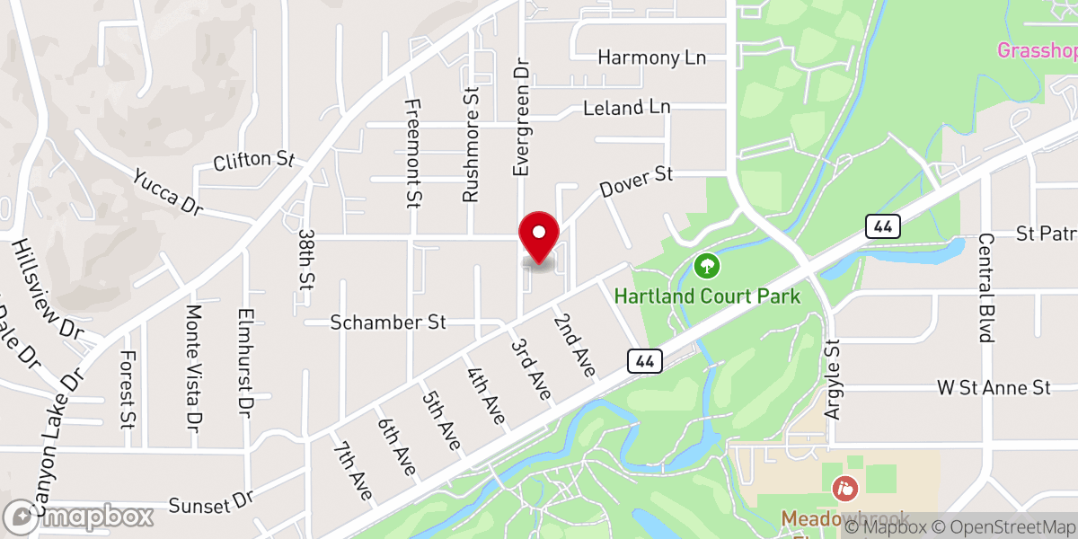 Map showing location of Christ Church