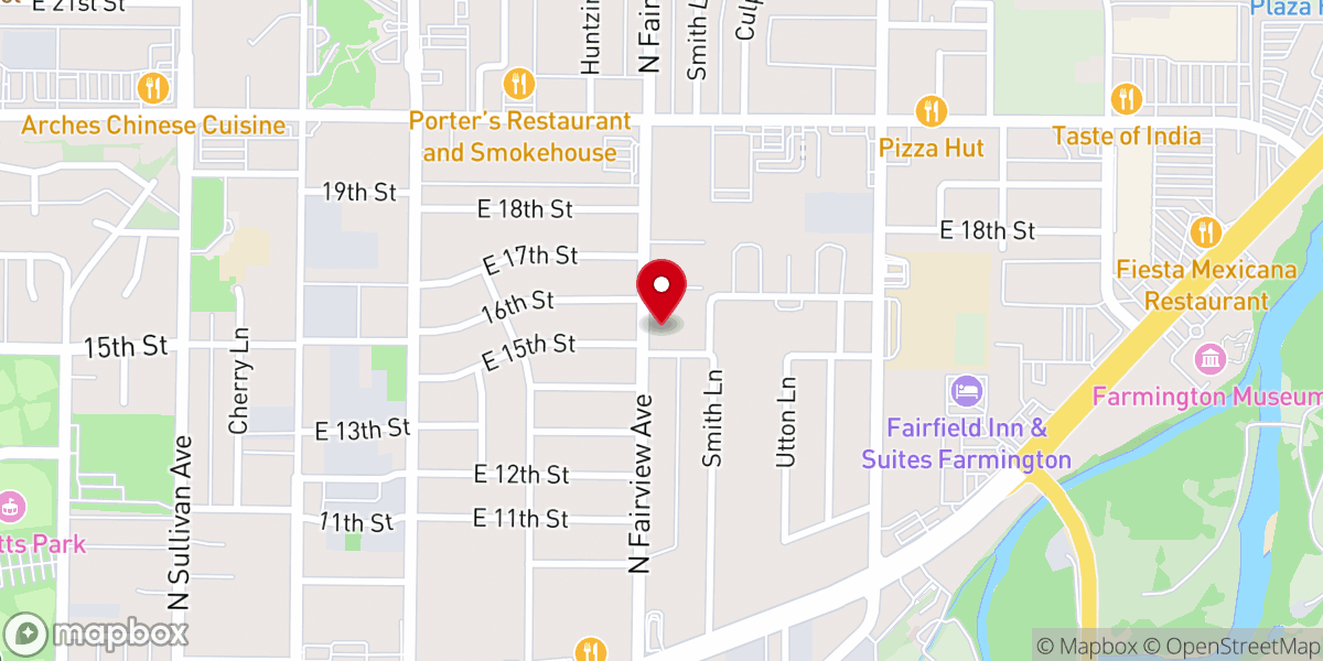 Map showing location of Word of Life Christian Center