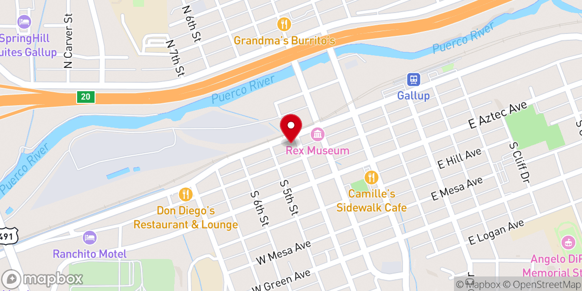 Map showing location of Pueblo de Dios pentecostal church