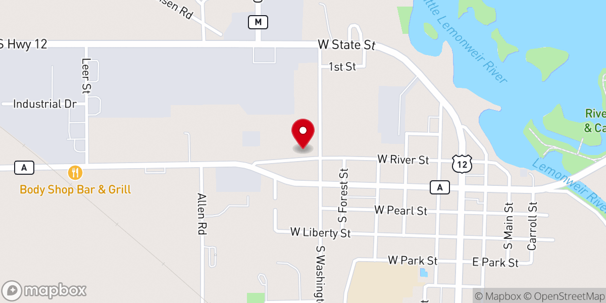 Map showing location of Bethany Lutheran Church-Parsonage