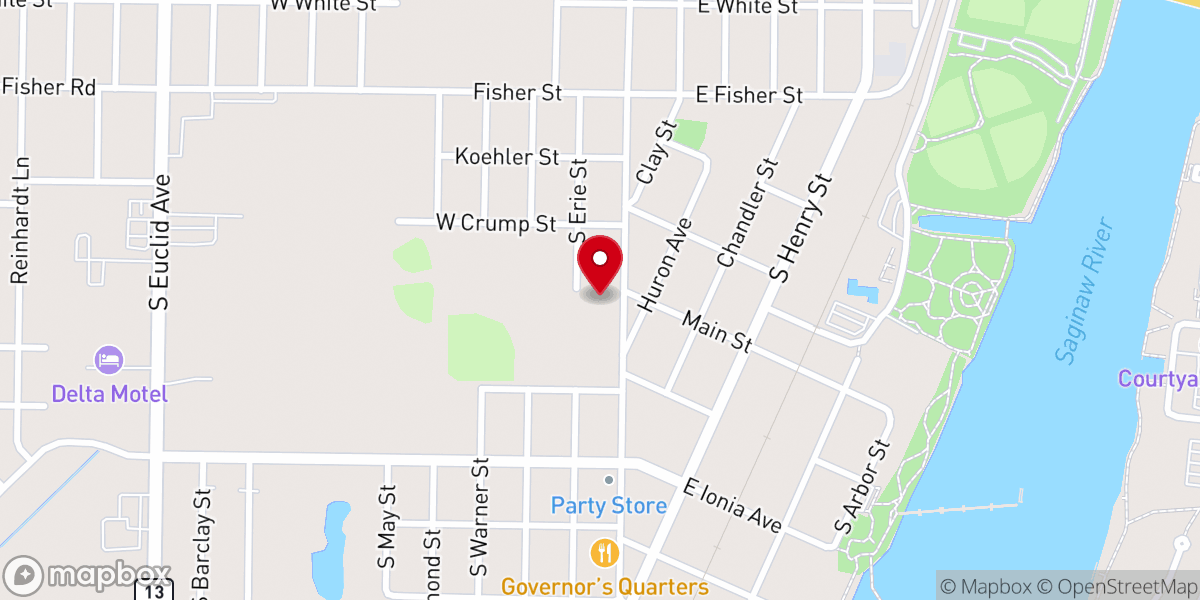 Map showing location of Corpus Christi Parish