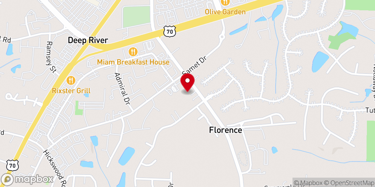 Map showing location of Parkwood Baptist Church
