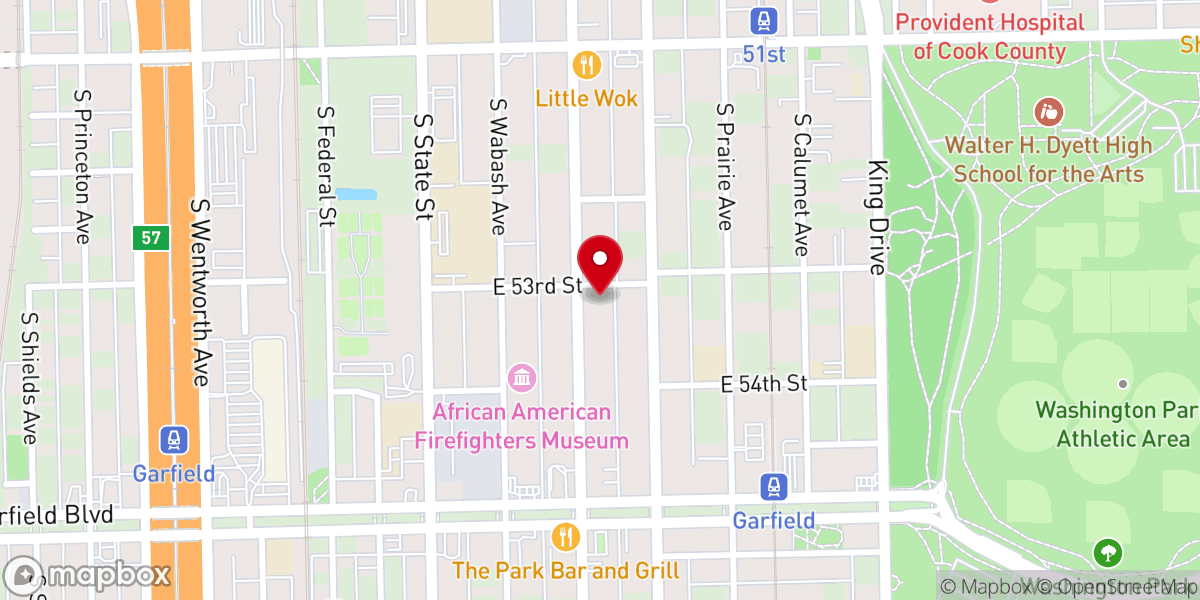 Map showing location of Greater Bethesda Baptist Church
