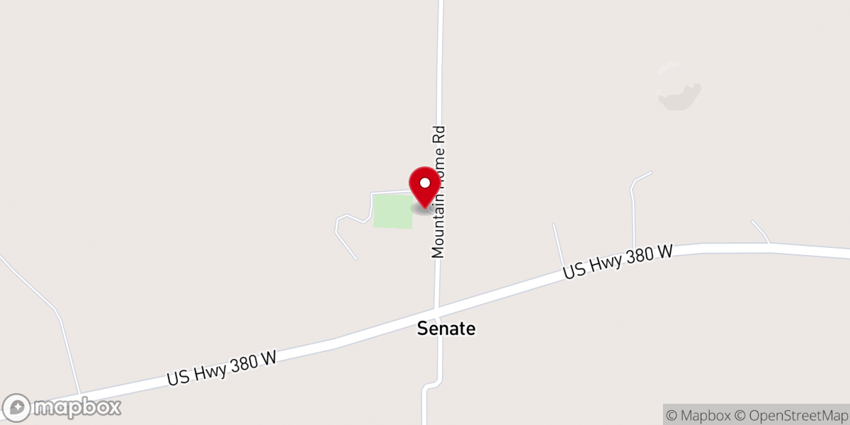 Map showing location of Mountain Home Baptist Church