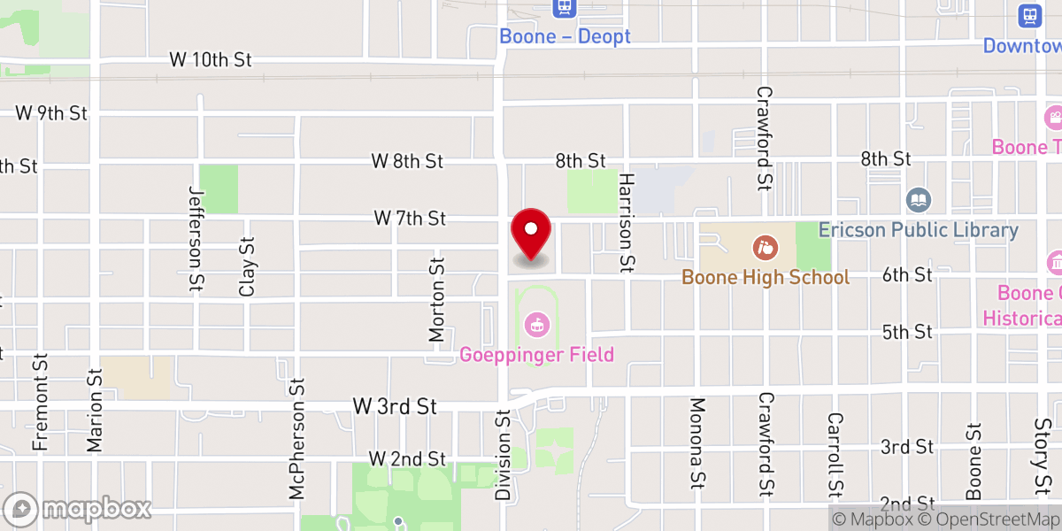Map showing location of Cornerstone