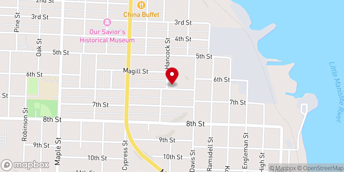 Map showing location of St Joseph Catholic Church
