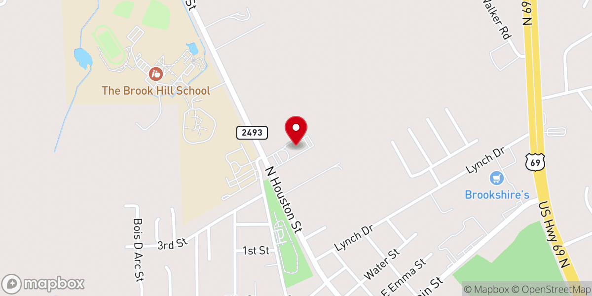 Map showing location of Bullard Southern Baptist Church