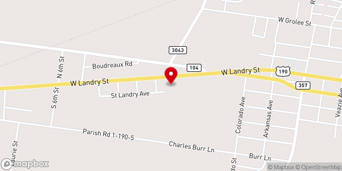 Map showing location of Cornerstone International Ministries Opelousas