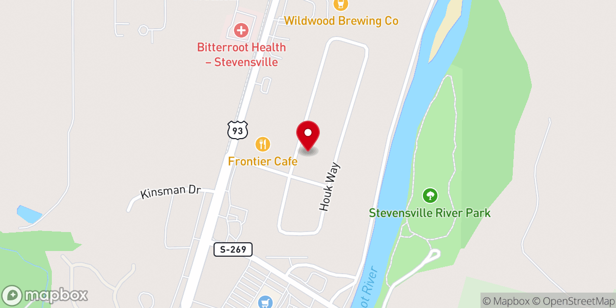 Map showing location of Stevensville Church of Christ