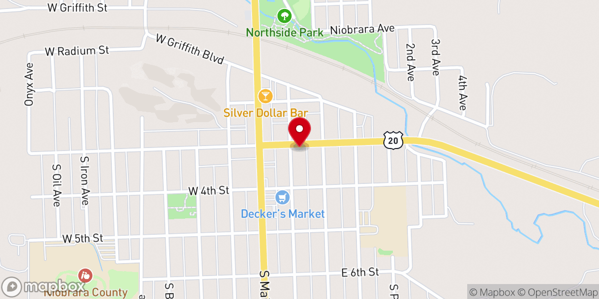 Map showing location of First Baptist Church