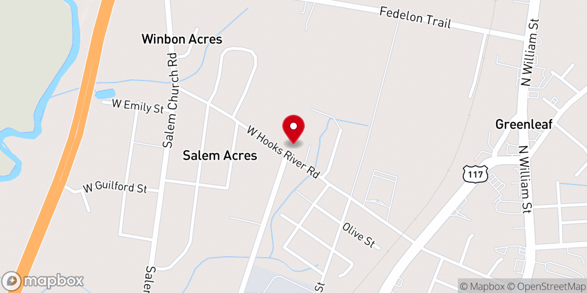 Map showing location of Jerry Hannah Evangelistic Ministry Inc
