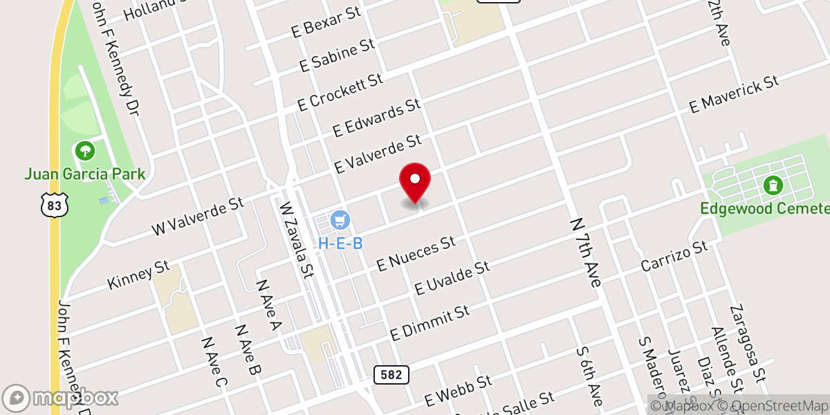 Map showing location of Mount Olive Baptist Church