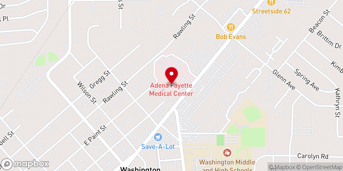 Map showing location of Bainbridge Care Center