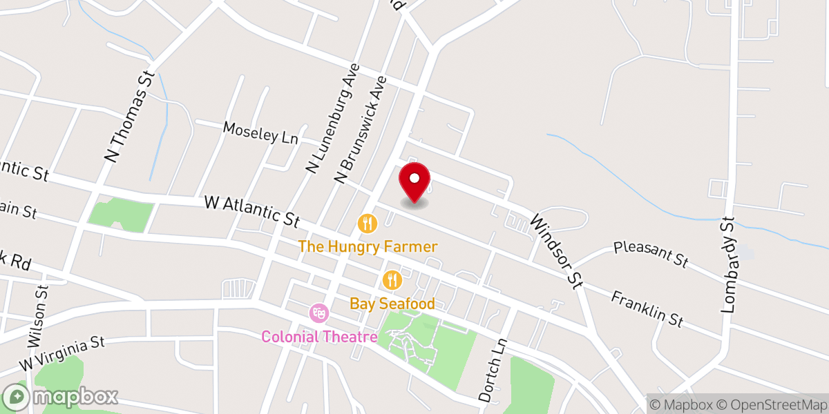 Map showing location of All Saints Episcopal Church