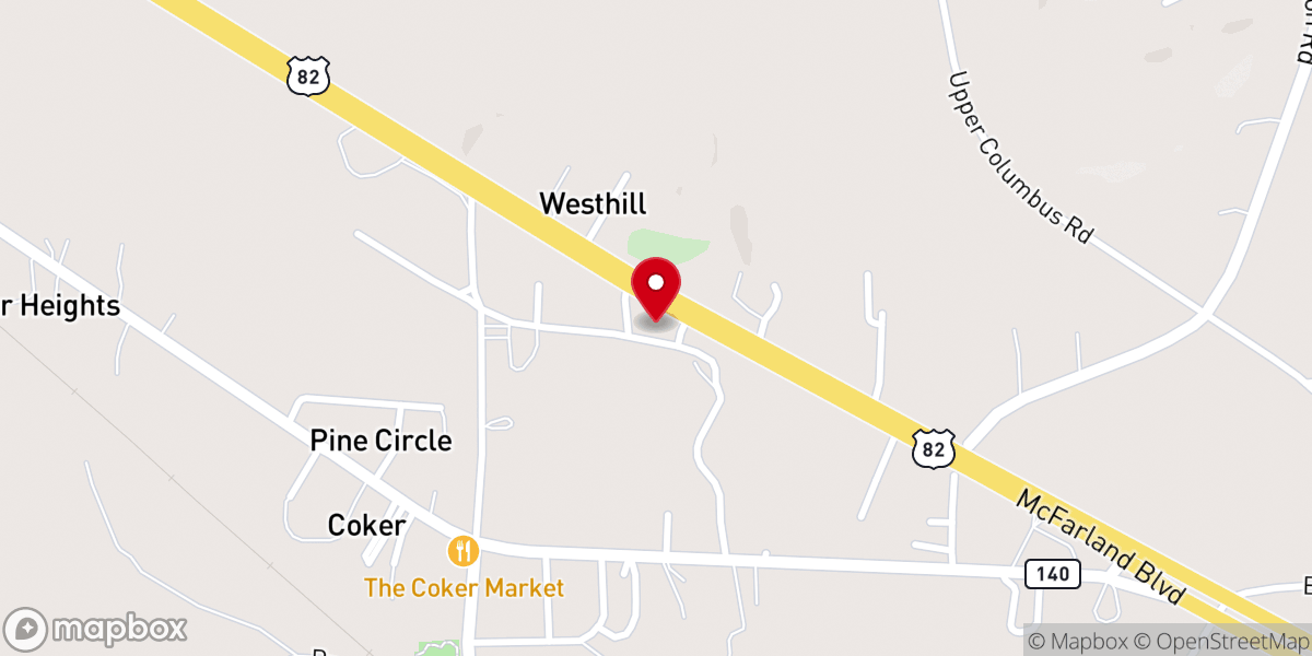 Map showing location of Northgate Baptist Church