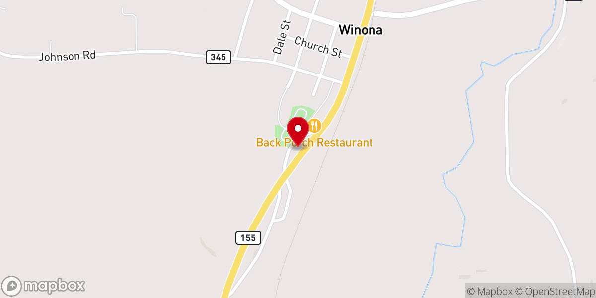 Map showing location of Higher Hope Fellowship Church
