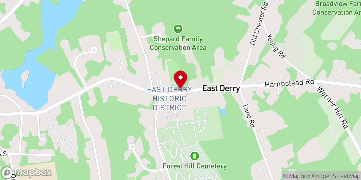 Map showing location of Upper Village Hall