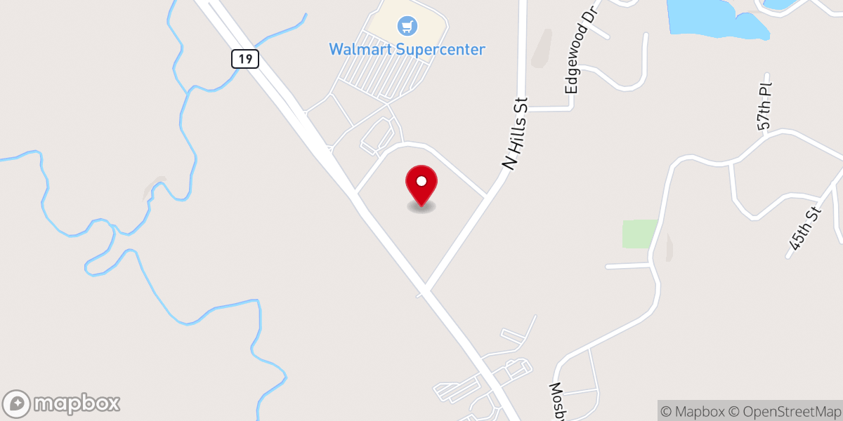 Map showing location of Living Hope baptist church
