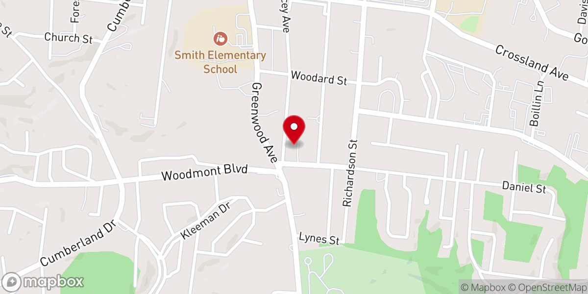 Map showing location of Greater St James Baptist Church