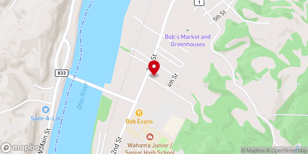 Map showing location of Adkins Doreen E
